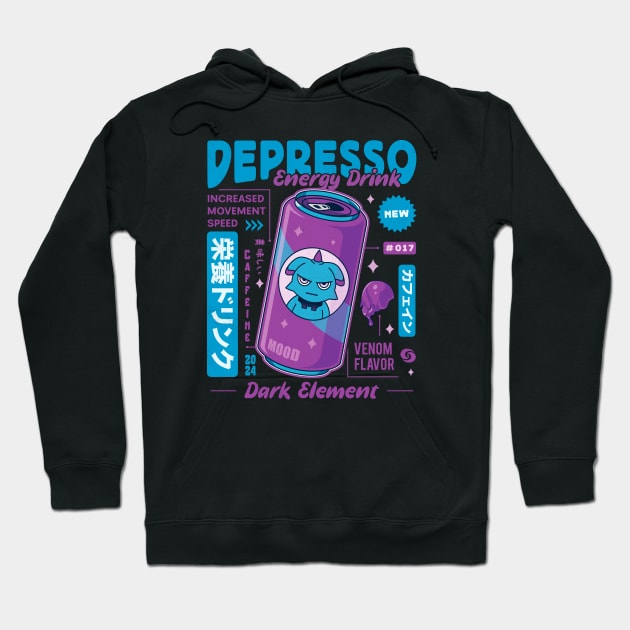 Depresso Energy Drink Hoodie by Lagelantee